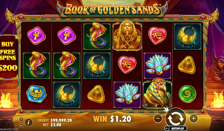 Book of Golden Sands recenze – písčité dobrodružství s book slot náladou u MostBet